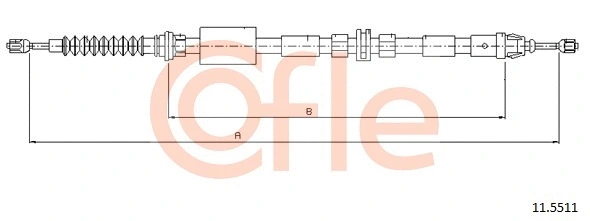 Cable Pull, parking brake (11.5511)