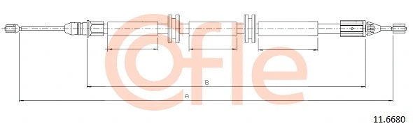 Cable Pull, parking brake (11.6680)