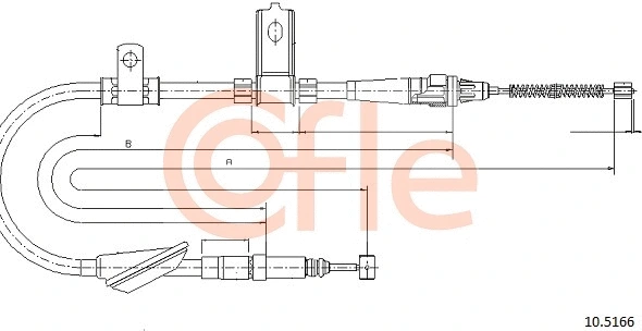 Cable Pull, parking brake (10.5166)