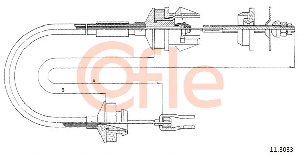 Cable Pull, clutch control (11.3033)