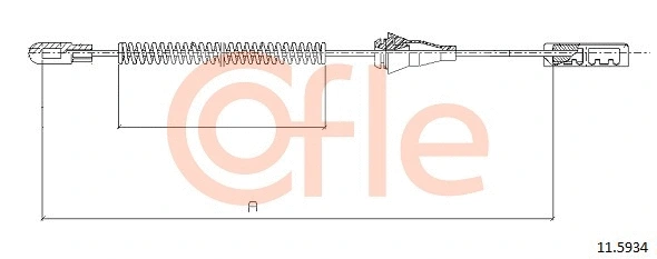 Cable Pull, parking brake (11.5934)