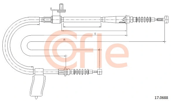 Cable Pull, parking brake (17.0688)