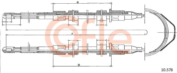 Cable Pull, parking brake (10.578)