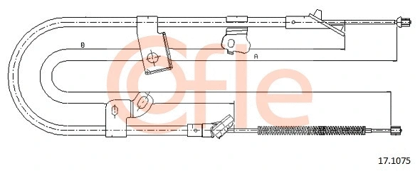Cable Pull, parking brake (17.1075)
