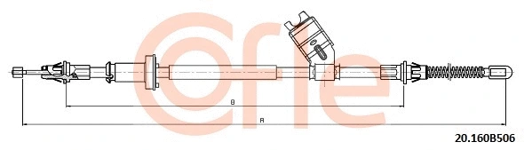 Cable Pull, parking brake (20.160B506)