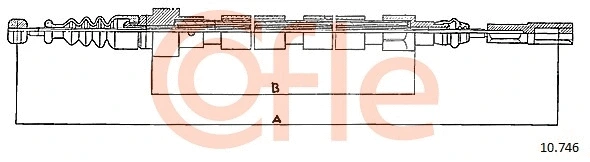 Cable Pull, parking brake (10.746)