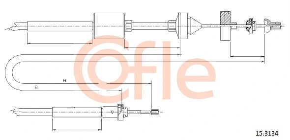 Cable Pull, clutch control (15.3134)