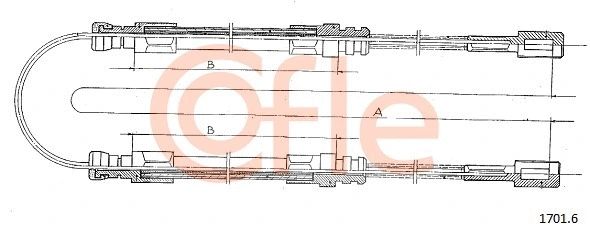 Cable Pull, parking brake (1701.6)