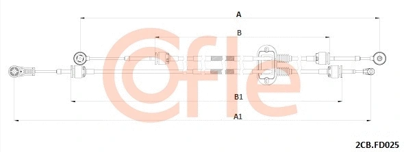 Cable Pull, manual transmission (92.2CB.FD025)