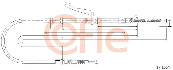 Cable Pull, parking brake (17.1654)