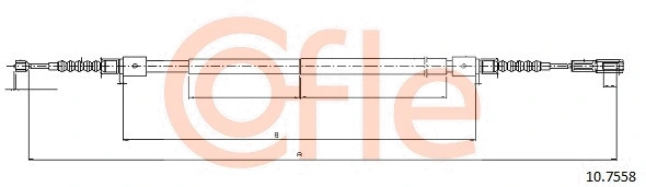 Cable Pull, parking brake (10.7558)