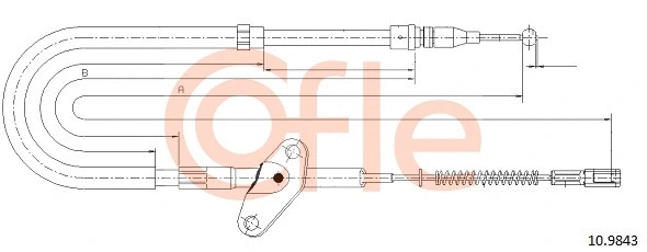 Cable Pull, parking brake (10.9843)