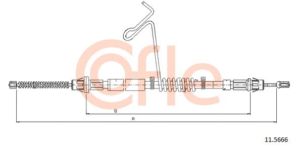 Cable Pull, parking brake (11.5666)