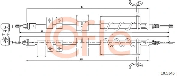 Cable Pull, parking brake (10.5345)