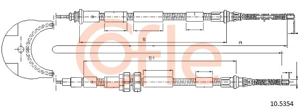 Cable Pull, parking brake (10.5354)