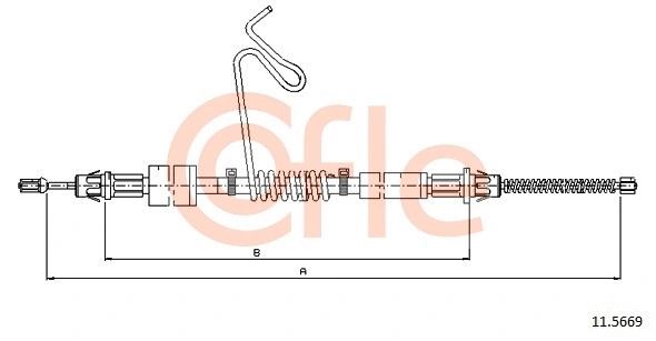 Cable Pull, parking brake (92.11.5669)