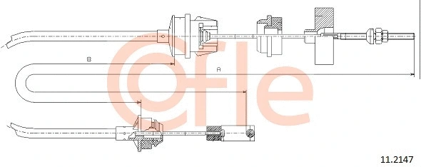Cable Pull, clutch control (11.2147)