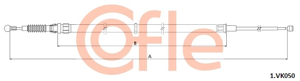 Cable Pull, parking brake (92.1.VK050)
