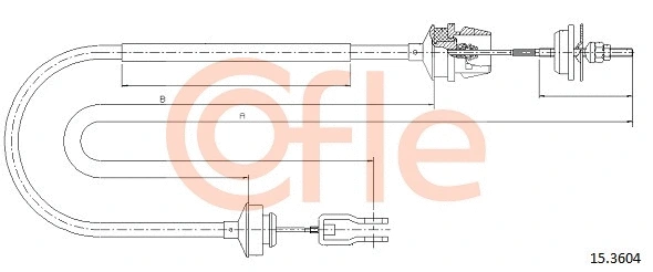 Cable Pull, clutch control (15.3604)