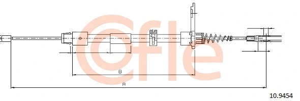 Cable Pull, parking brake (10.9454)