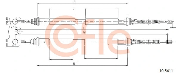 Cable Pull, parking brake (10.5411)