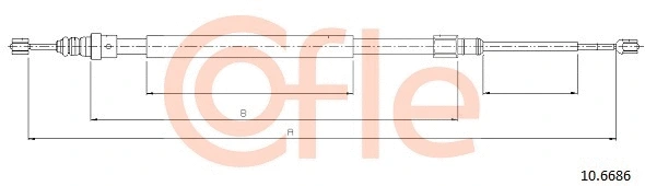Cable Pull, parking brake (10.6686)