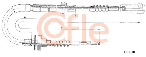 Cable Pull, clutch control (11.3910)