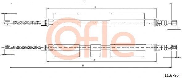 Cable Pull, parking brake (11.6796)