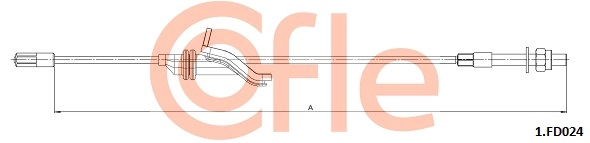 Cable Pull, parking brake (92.1.FD024)