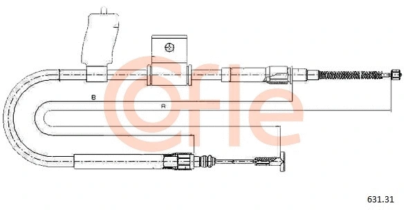 Cable Pull, parking brake (631.31)