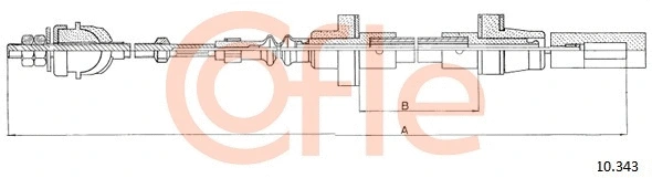 Cable Pull, clutch control (10.343)