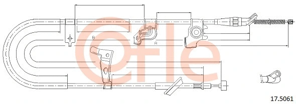 Cable Pull, parking brake (17.5061)