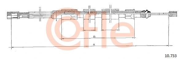 Cable Pull, parking brake (10.733)