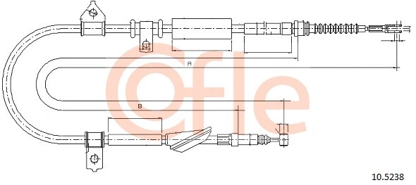 Cable Pull, parking brake (10.5238)