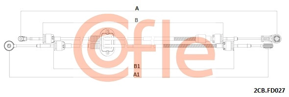 Cable Pull, manual transmission (2CB.FD027)
