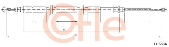 Cable Pull, parking brake (11.6684)