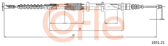 Cable Pull, parking brake (1651.21)