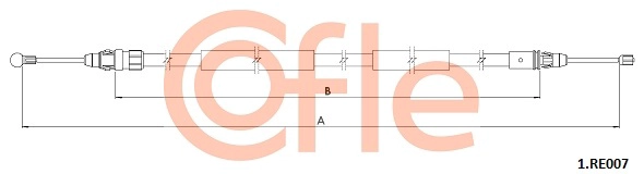 Cable Pull, parking brake (92.1.RE007)