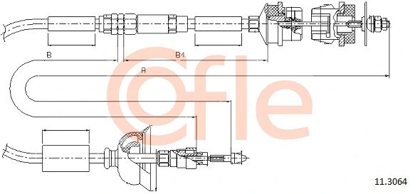 Cable Pull, clutch control (11.3064)