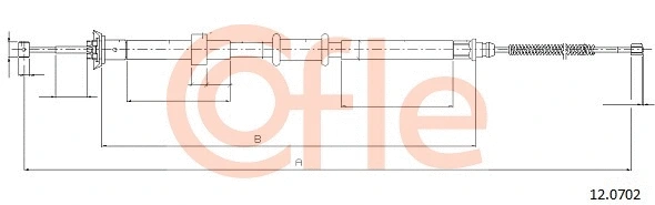 Cable Pull, parking brake (12.0702)