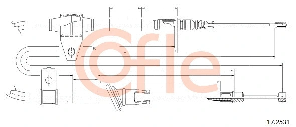 Cable Pull, parking brake (17.2531)