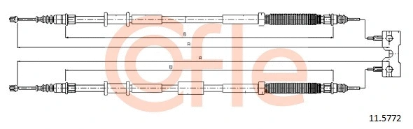 Cable Pull, parking brake (11.5772)