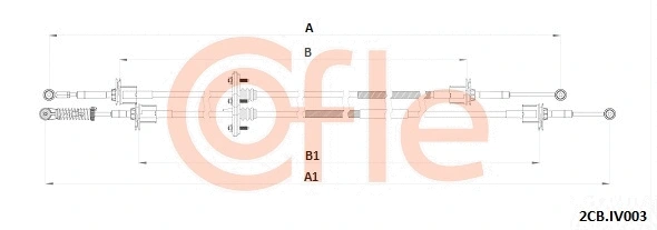 Cable Pull, manual transmission (92.2CB.IV003)