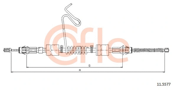 Cable Pull, parking brake (11.5577)