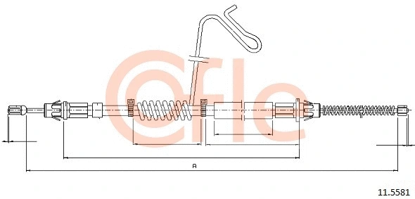 Cable Pull, parking brake (11.5581)