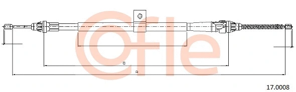 Cable Pull, parking brake (17.0008)