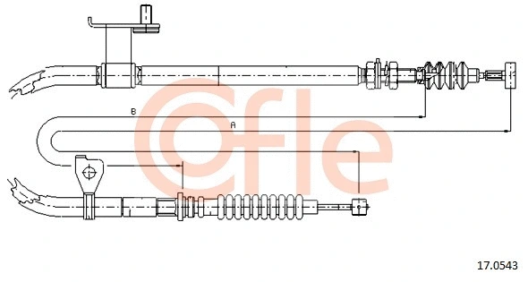 Cable Pull, parking brake (17.0543)