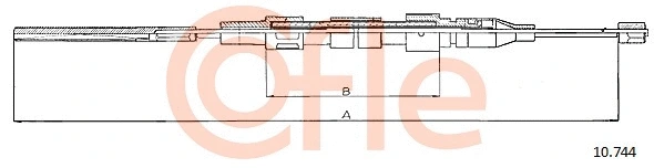Cable Pull, parking brake (10.744)