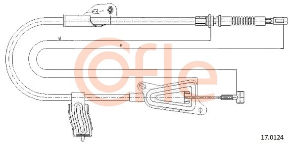 Cable Pull, parking brake (17.0124)