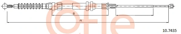 Cable Pull, parking brake (10.7435)